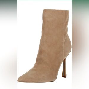 Sam Edelman Suede Ella Pointed Toe Bootie in Caramel size 8